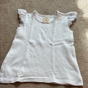 The Beaufort Bonnet Company White Ruffle Tank Top